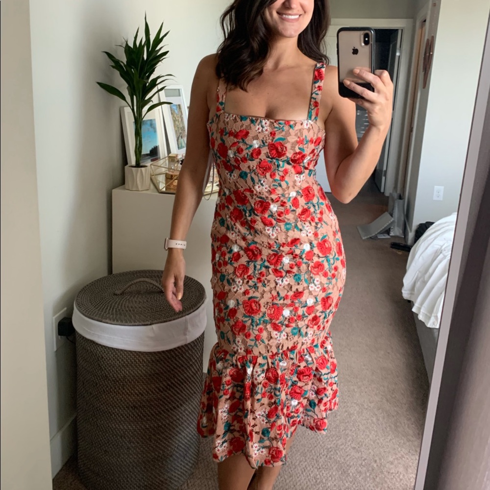 Lovers and Friends Under the Stars Midi lace dress